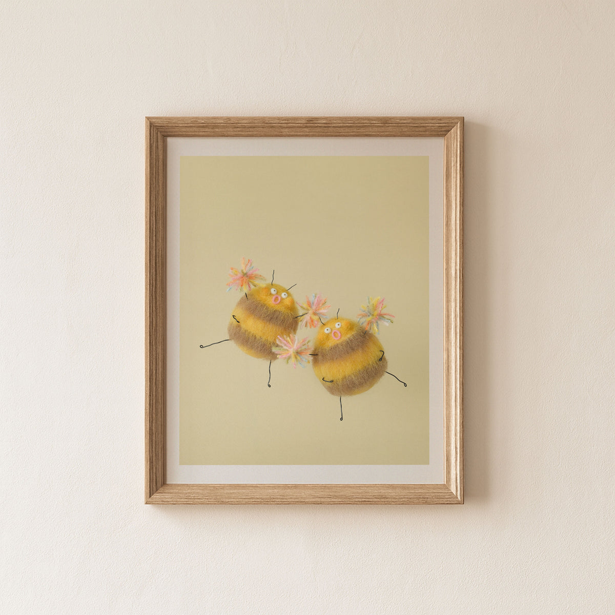 Cheering Bees Art Print