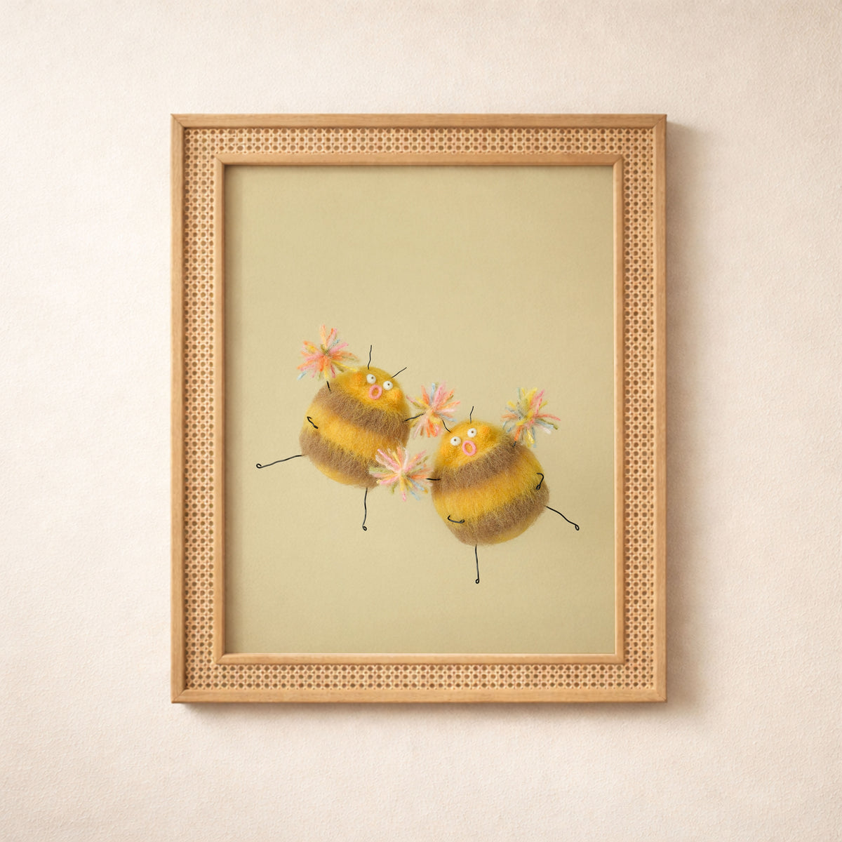 Cheering Bees Art Print