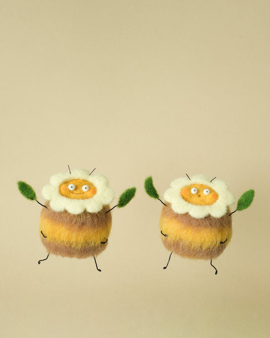 Flower Bees Art Print
